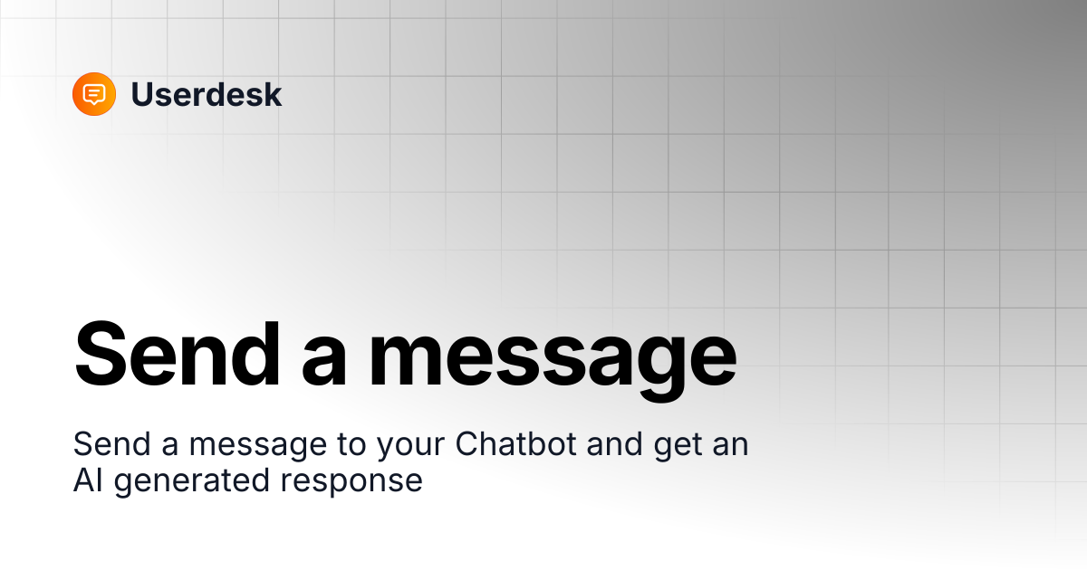Send a message | Userdesk